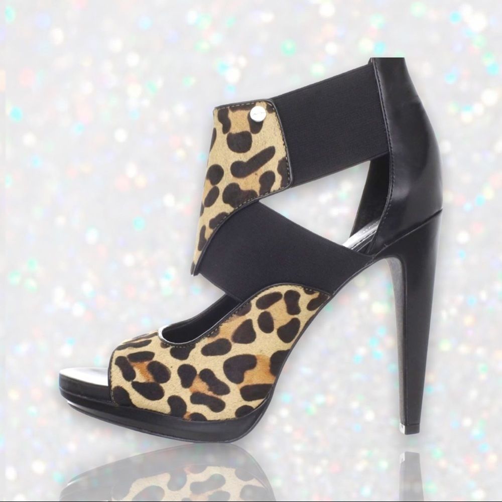 Calvin Klein ‘Sonia’ Leopard Calf Hair Heels